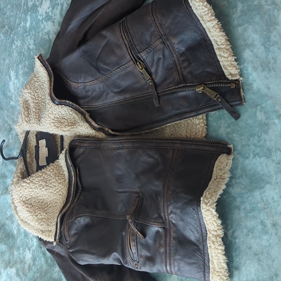 Michael Kors Brown Leather Jacket - Picture 2 of 9